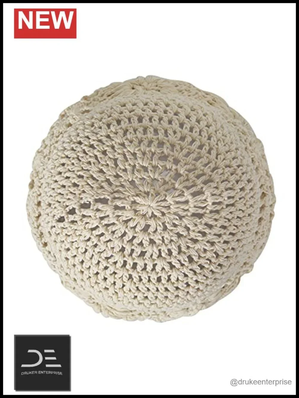 Women's Cotton Crochet Slouchy Beanie Hat Handmade Knit Summer Skull Cap